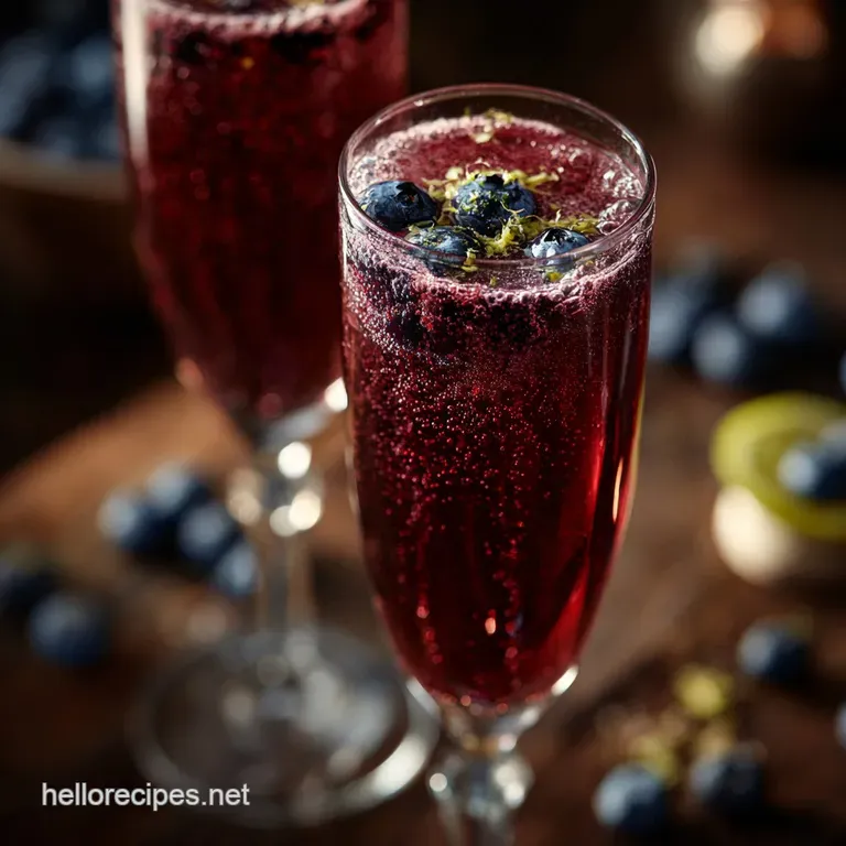 The Notting Hill Fizz Sparkling Blueberry Ginger Mocktail