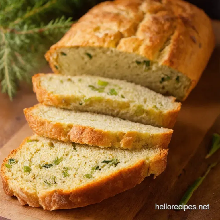 Oh La La Savory Ovenroasted French Garlic Chive Bread presentation
