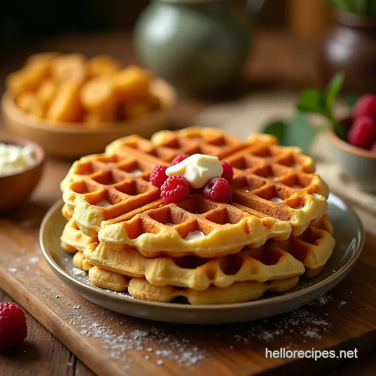 Omas Secret to Perfectly Fluffy Waffles the Classic Family Recipe presentation