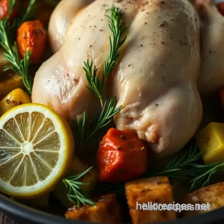 One-Pan Lemon Herb Roasted Chicken and Veggies presentation