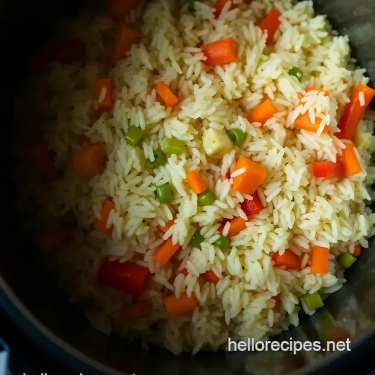 One-Pot Savory Vegetable Rice in the Instant Pot presentation