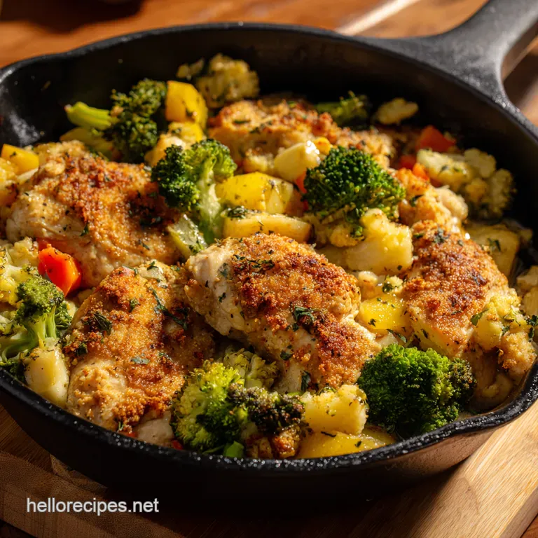 OnePan Lemon Herb Roasted Chicken and Veggies
