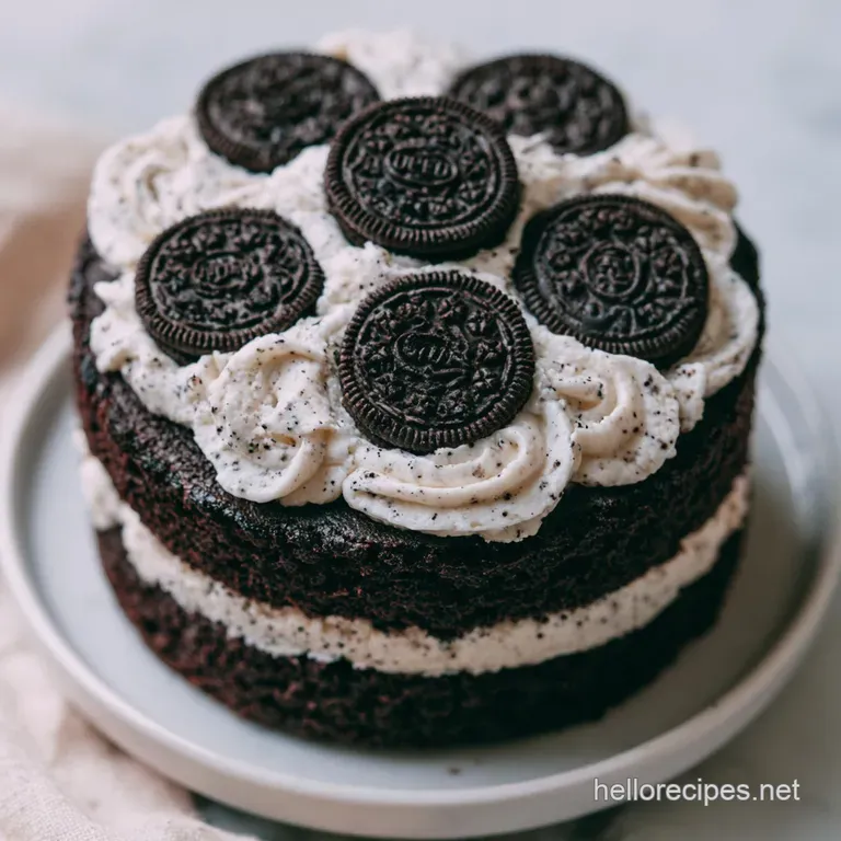 Oreo Cake with Cookies and Cream Frosting: Moist and Silky