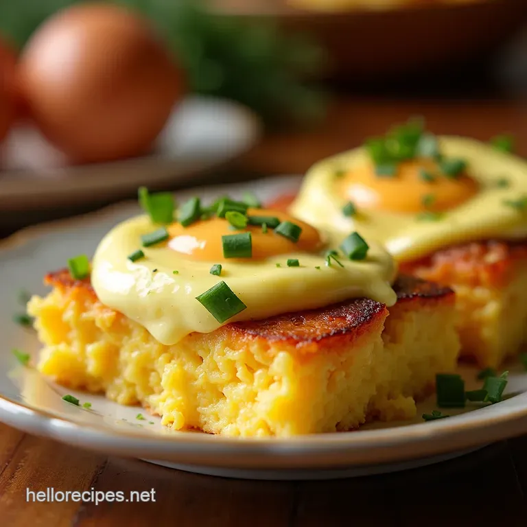 The Grand Overnight Eggs Benedict Casserole Makeahead Brunch Perfection presentation
