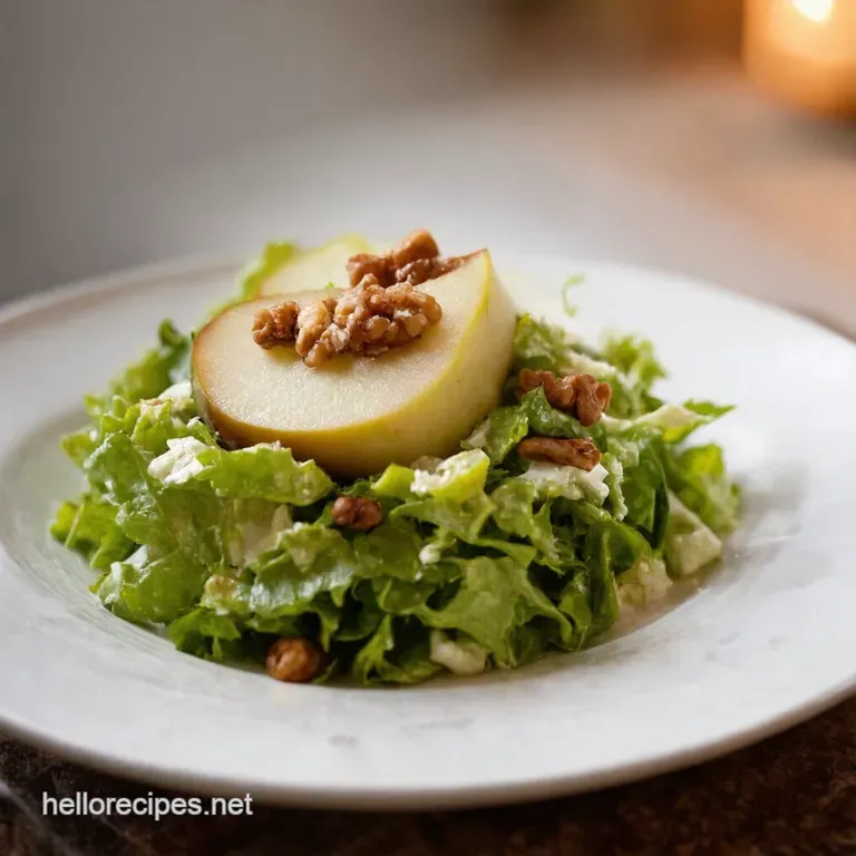 Pear Gorgonzola Salad with Candied Walnuts Balsamic Vinaigrette presentation