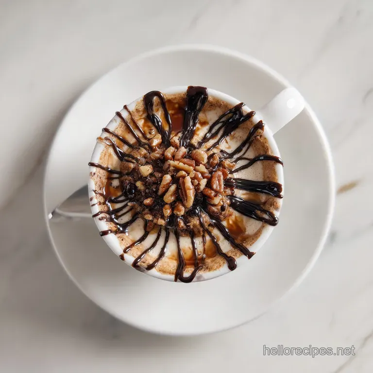 Pecan Lace Cup with Chocolate Drizzle