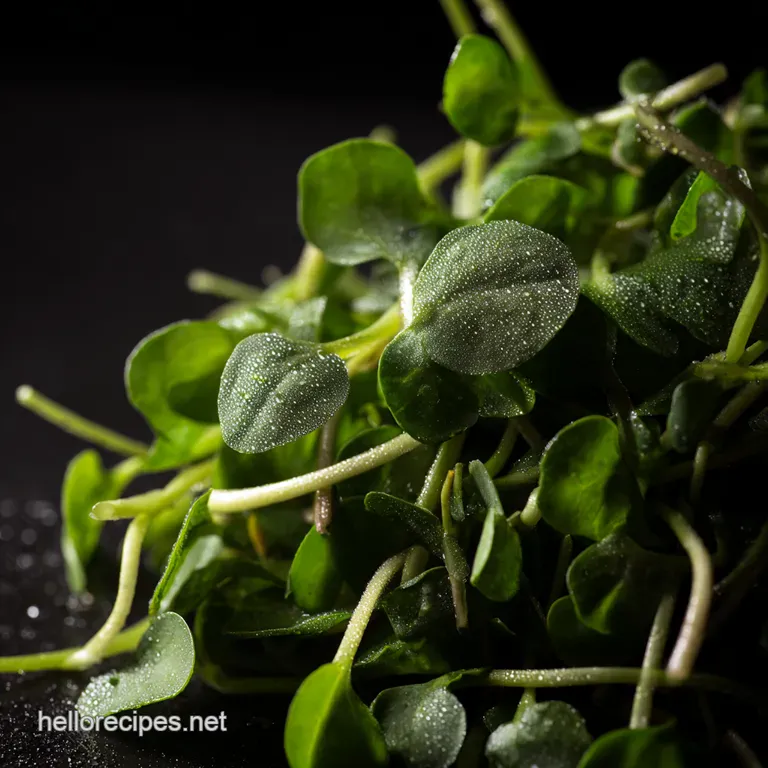 Peppery Watercress Salad with LemonDijon Vinaigrette Toasted Almonds presentation
