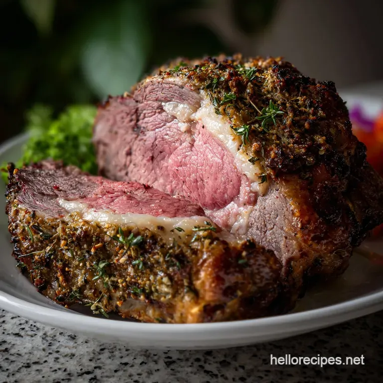 The Ultimate Herb-Crusted Prime Rib Roast for a Perfect Sunday presentation