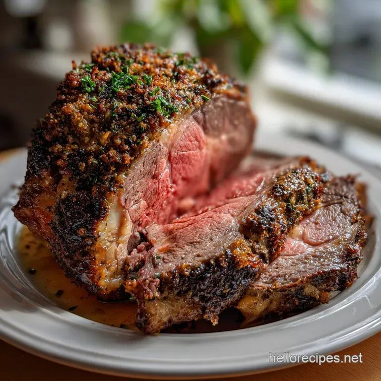 Rib Roast: Classic Herb-Crusted Perfection presentation