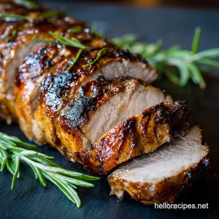 Butchers Best Perfectly Roasted Garlicherb Pork Tenderloin presentation