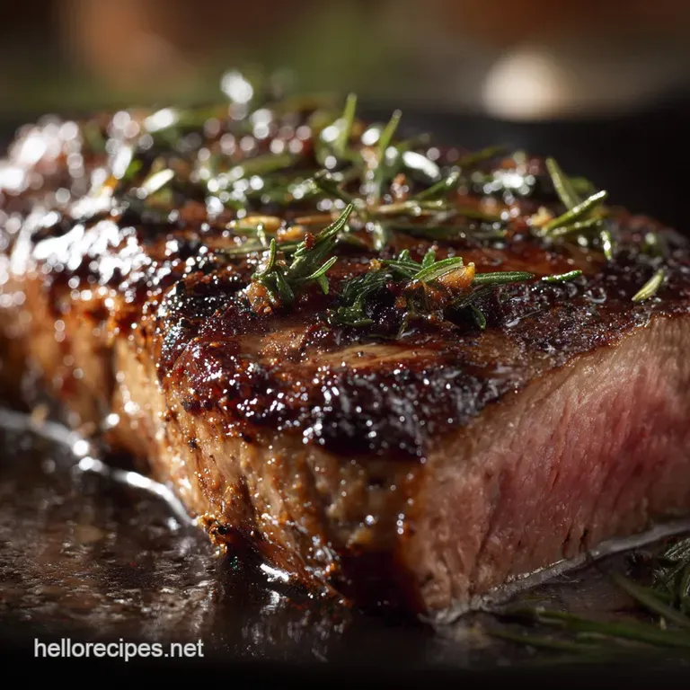 Chuck Eye Steak: Pan-Seared with Garlic-Herb Baste