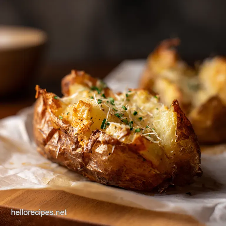 Perfectly AirFried Baked Potatoes Crispy Skin Fluffy Inside