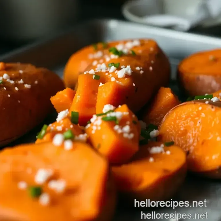 Perfectly Baked Sweet Potatoes presentation