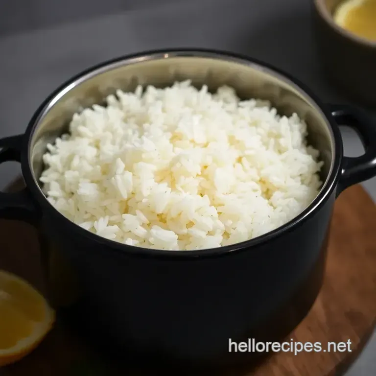 Perfectly Fluffy Rice in Your Instant Pot presentation