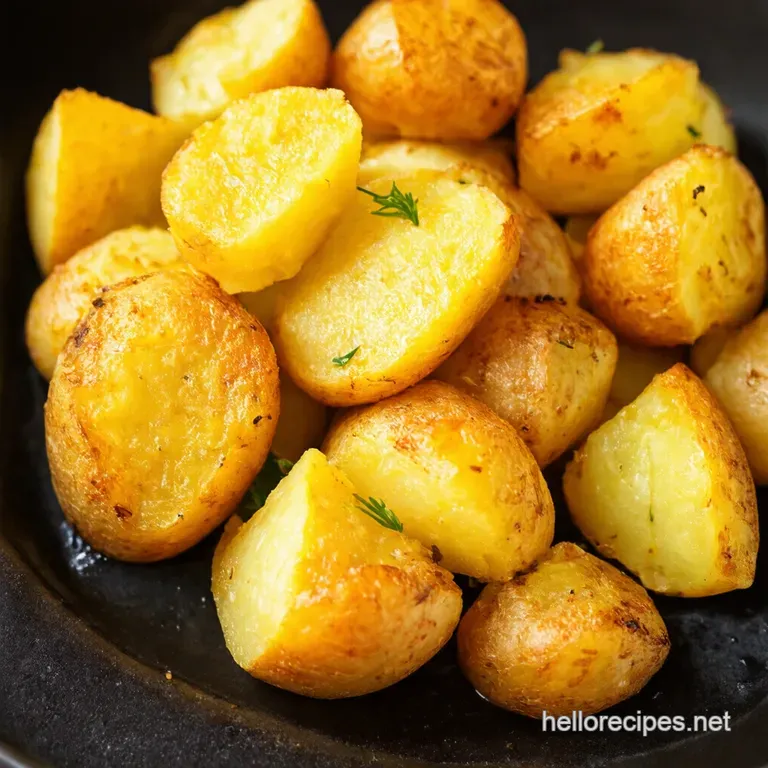 Perfectly Golden Smashed Potatoes with Garlic Herbs