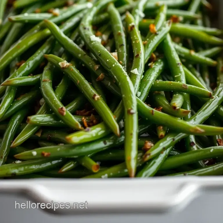 Perfectly Oven-Roasted Green Beans: A Simple Side Delight presentation