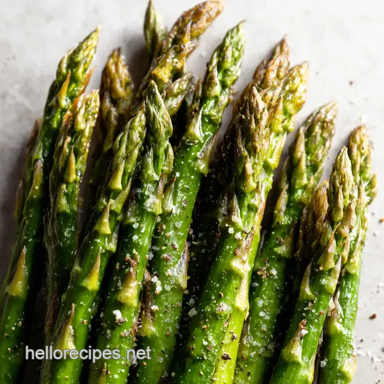 Perfectly Roasted Asparagus presentation