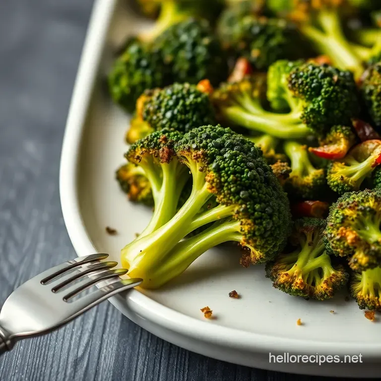 Perfectly Roasted Broccoli: Crispy Flavorful and Effortless presentation