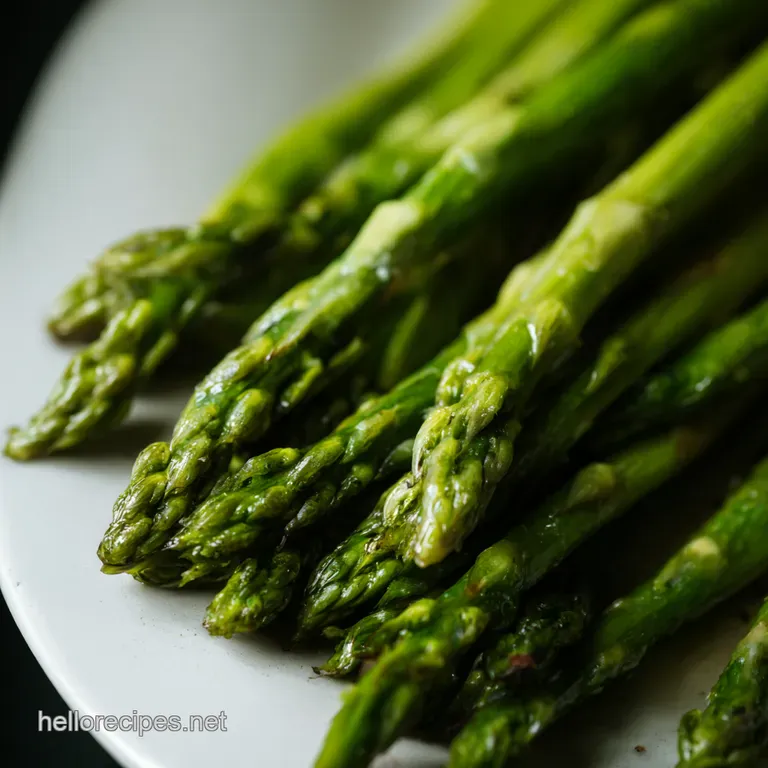 Perfectly Steamed Asparagus presentation