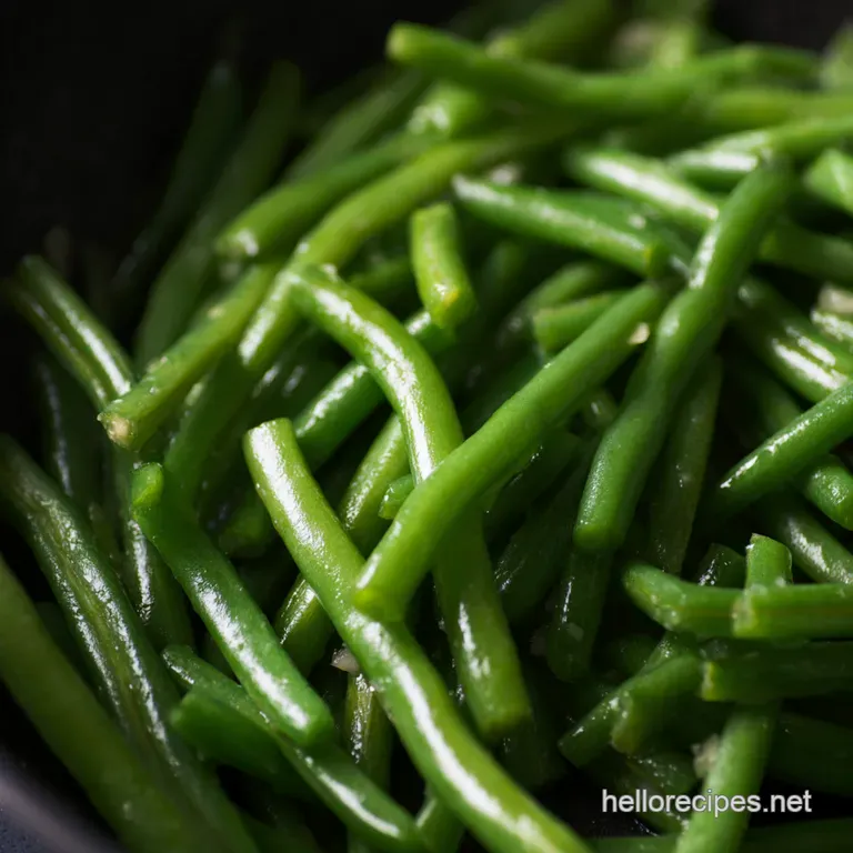 Perfectly Steamed Green Beans with Lemongarlic Dressing presentation