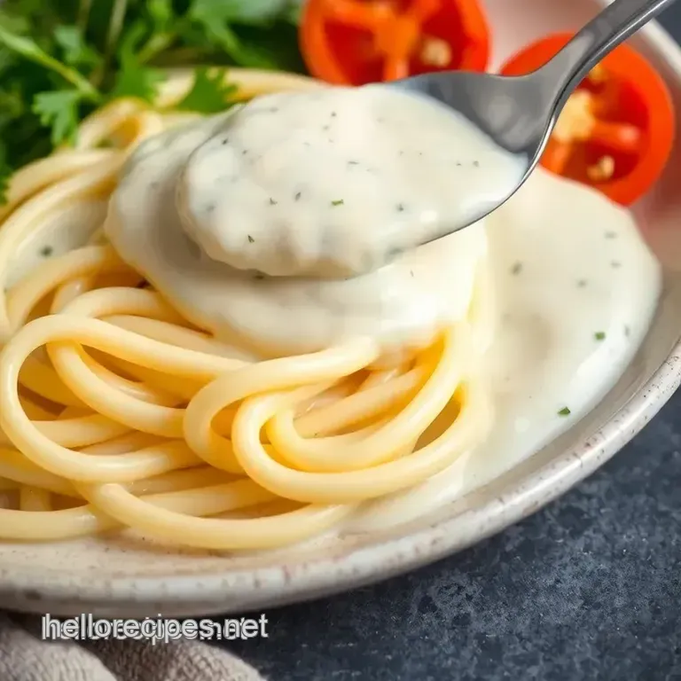 15-Minute Creamy Garlic Sauce presentation