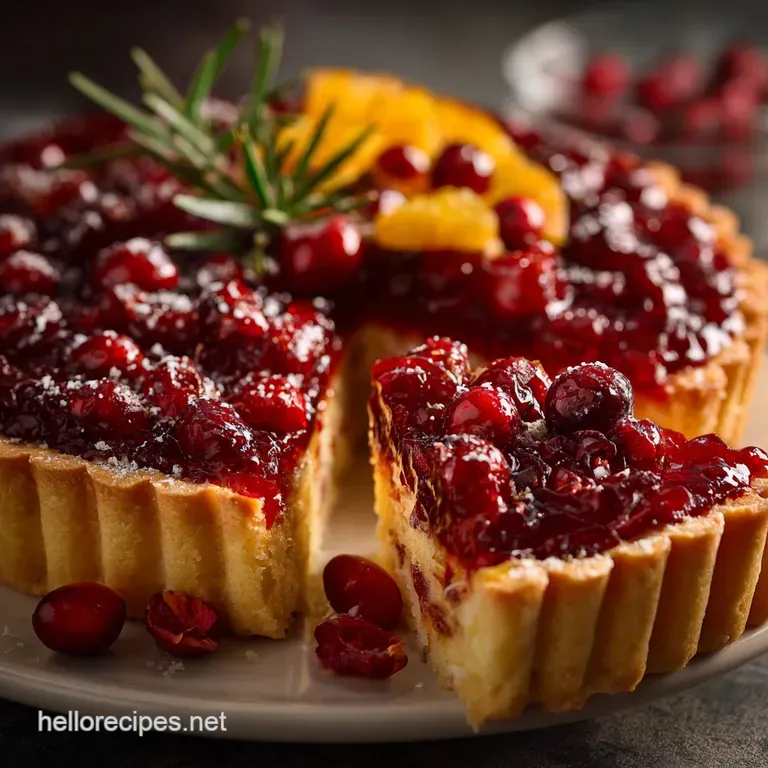 The Charming Winter Warmer Tart Buttery Shortbread with Zesty CranberryOrange Filling