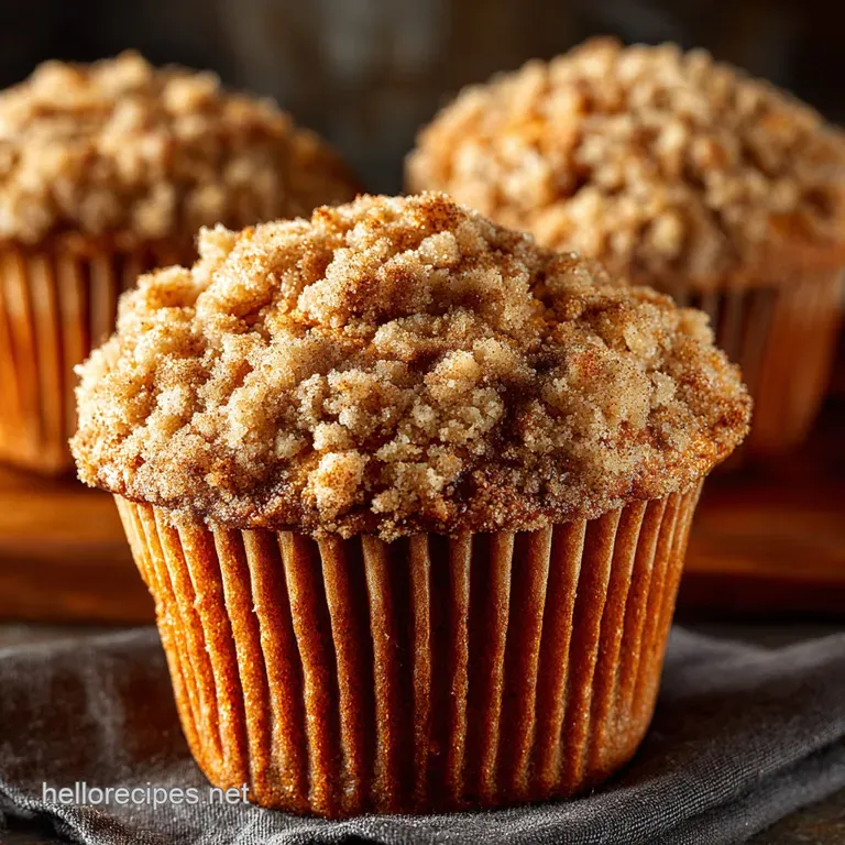 Proper Cinnamon Muffins with Streusel Topping (Tall Bakery Dome)