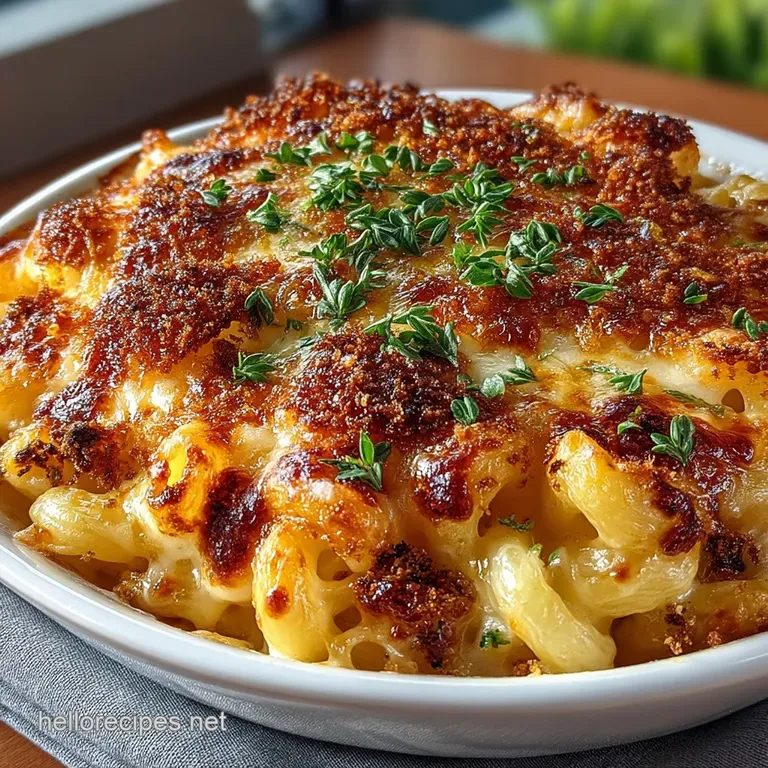 The Proper Pub Grub Mac and Cheese Creamy ThreeCheese Bake with Panko Crumble