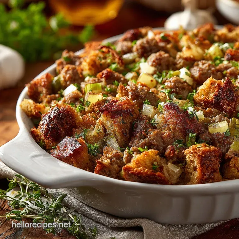 Sausage Stuffing: The Ultimate Moist Pub-Style Stuffing for Roast Dinners