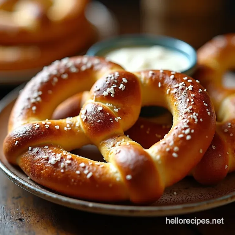 Proper Pubstyle Soft Pretzels with Sea Salt presentation
