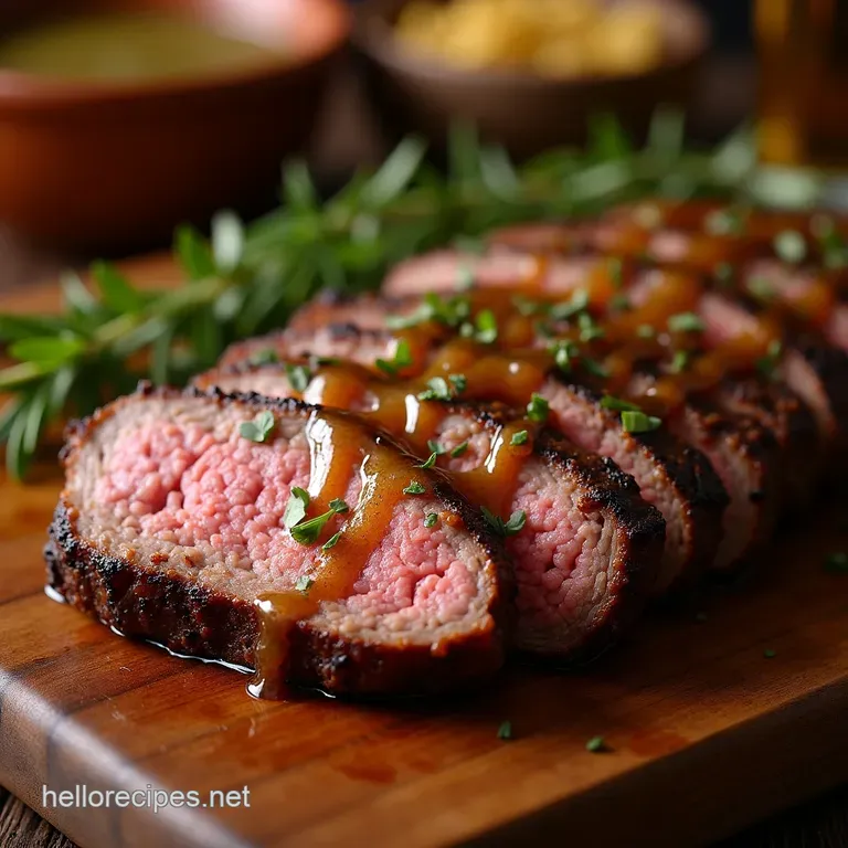 The King of California Grills Perfect Pubstyle Tritip Roast presentation