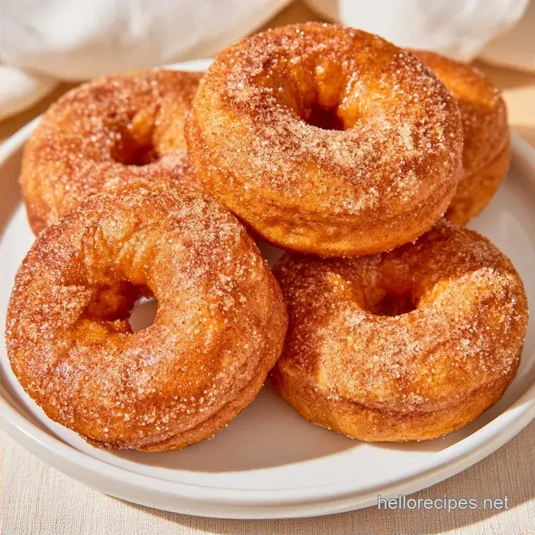 Baked Pumpkin Cinnamon Sugar Donuts in 40 Minutes