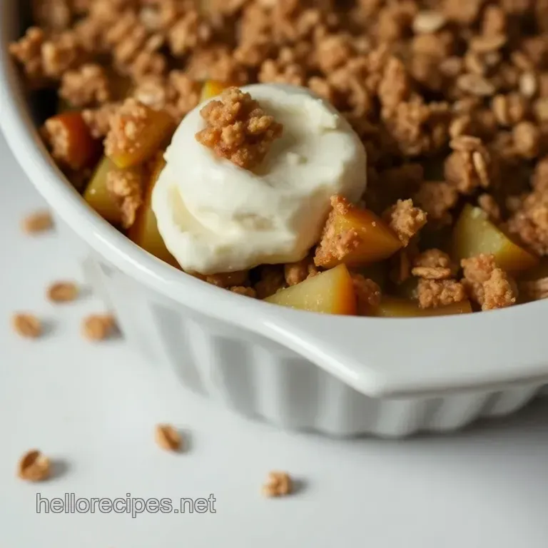 Quick and Cozy Easy Apple Crisp presentation