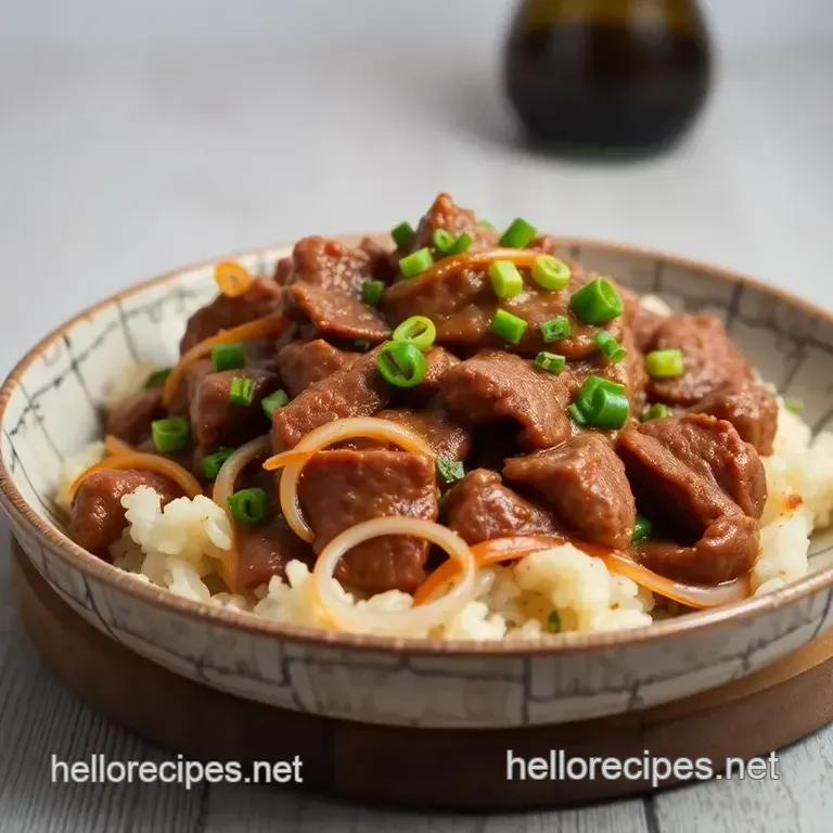 Quick Beef Stir-Fry with Sweet Onions presentation