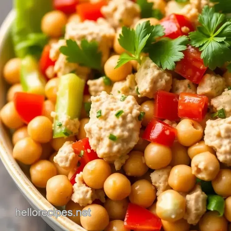 Quick Chickpea Tuna Salad for Busy Days presentation