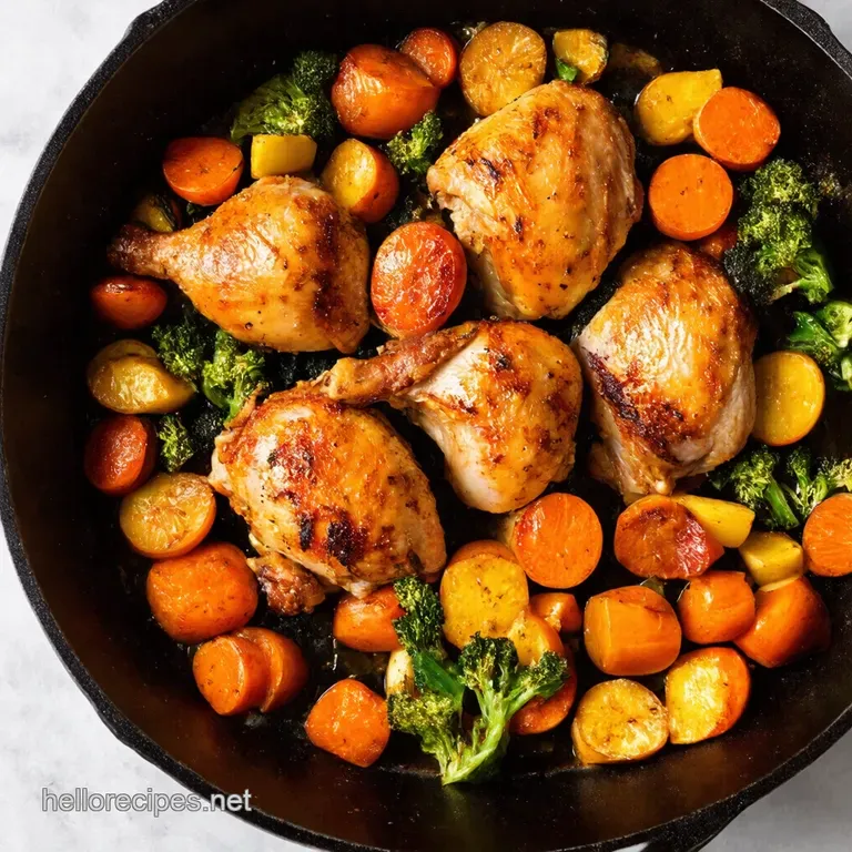 Quick Crispy Sheet Pan Chicken Rainbow Veggies