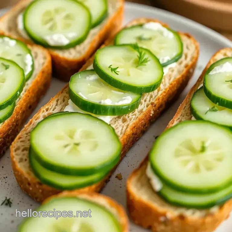 Refreshing Cucumber Sandwiches: A Light Delight for Afternoon Tea presentation