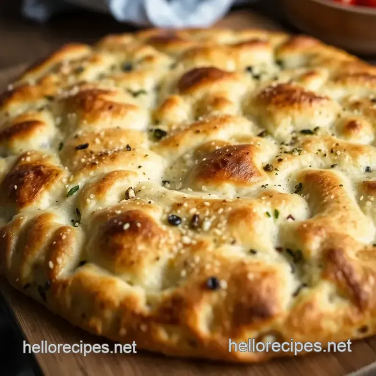 Quick & Easy Same Day Focaccia presentation