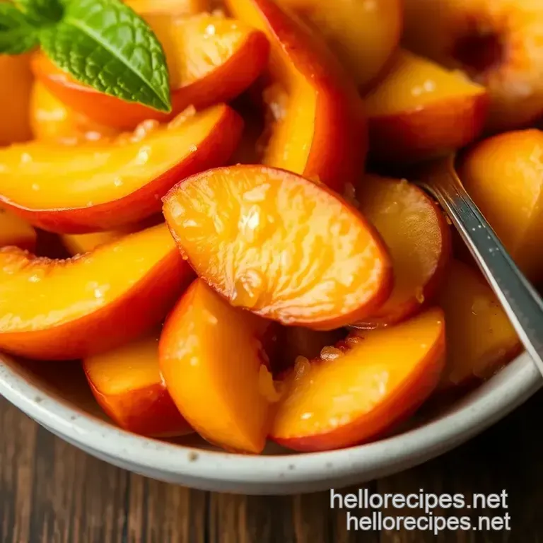 Juicy Fresh Peach Summer Bliss Delight presentation