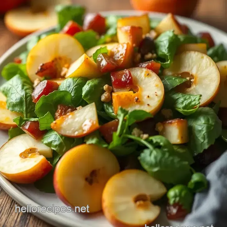 Quick Honeycrisp Salad with Maple Vinaigrette presentation