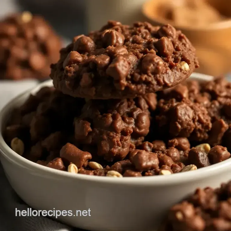 Quick & Irresistible Chocolate No-Bake Oatmeal Cookies presentation