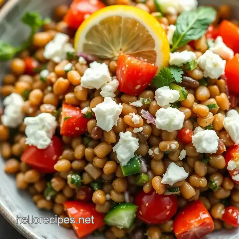 Quick Lemony Lentil Salad with Feta Flavor