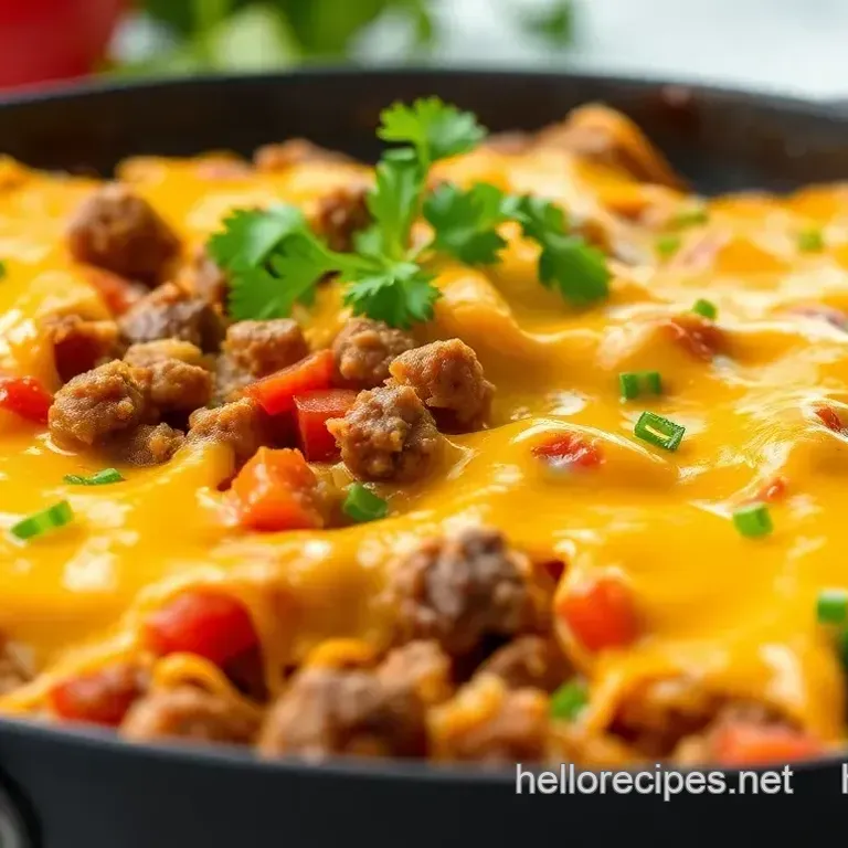 Quick One-Pan Beef Skillet with Cheese