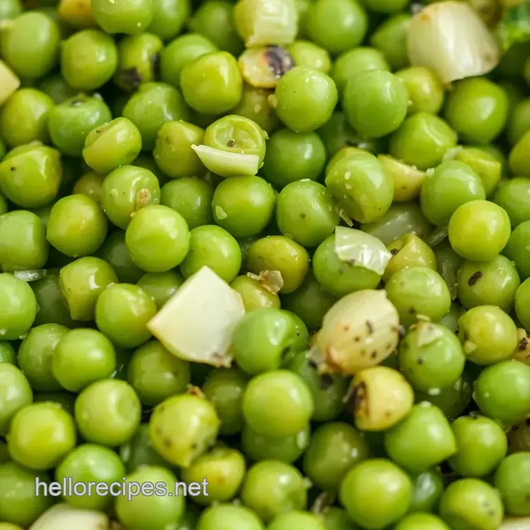 Quick Sautéed Peas with Fresh Mint Flavor presentation