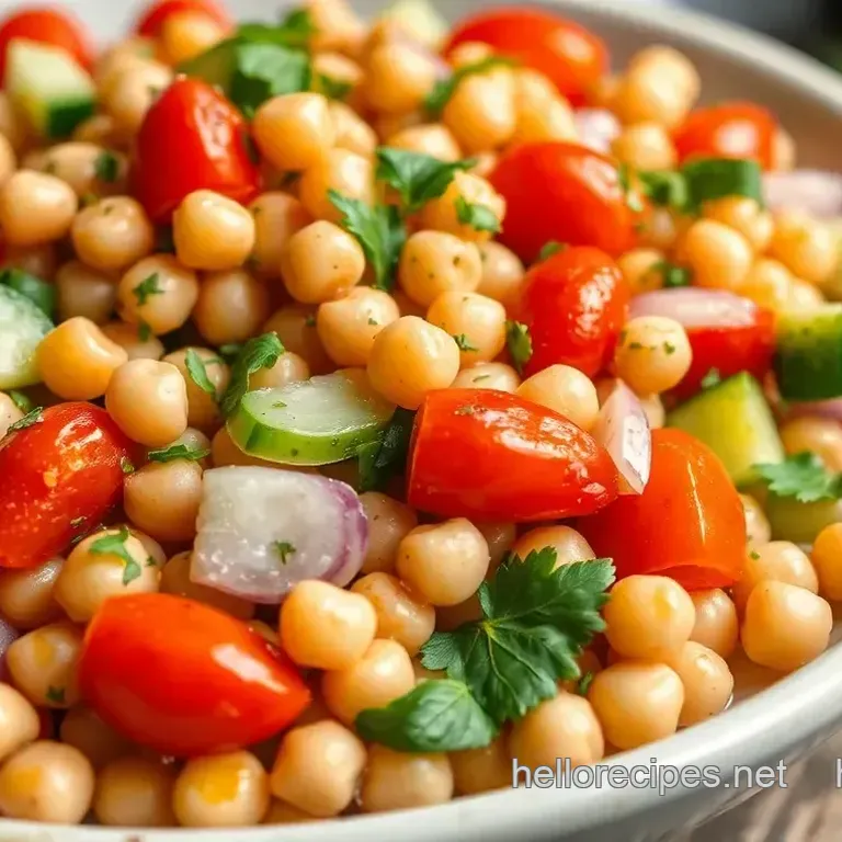 Zesty Quick Spiced Fresh Garbanzo Bean Salad
