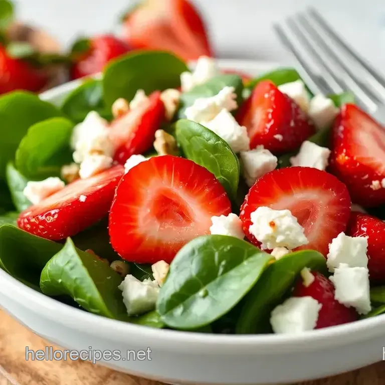Quick Spinach Salad with Sweet Strawberries