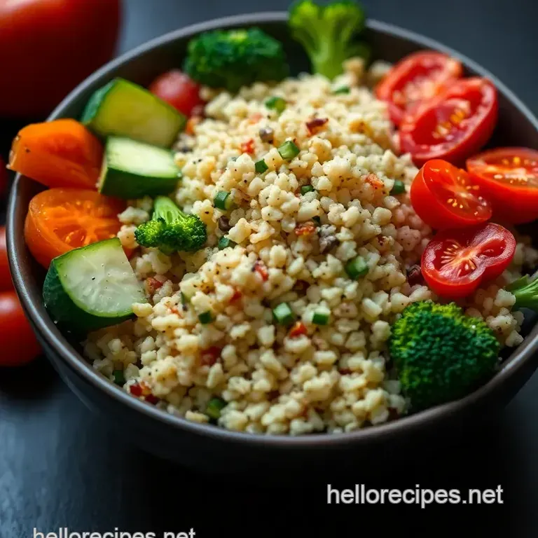 Quinoa & Roasted Vegetable Buddha Bowl presentation