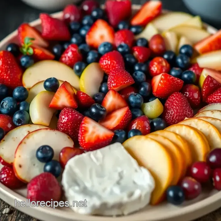Rainbow Fruit and Artisan Cheese Platter: a Feast for the Eyes and Tastebuds presentation