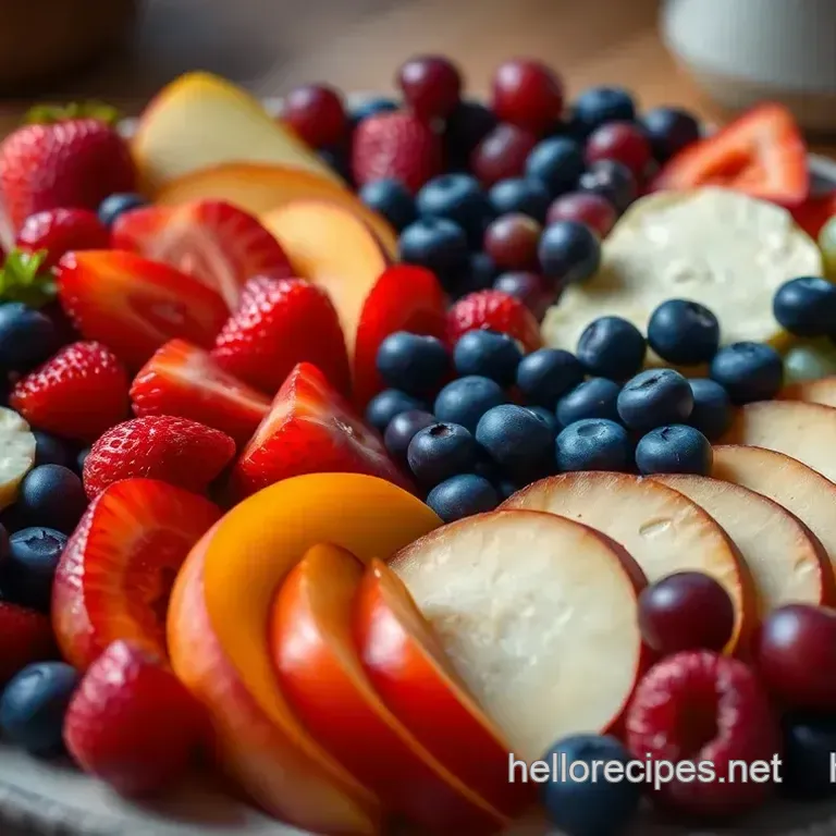 Rainbow Fruit and Artisan Cheese Platter: A Feast for the Eyes and Tastebuds