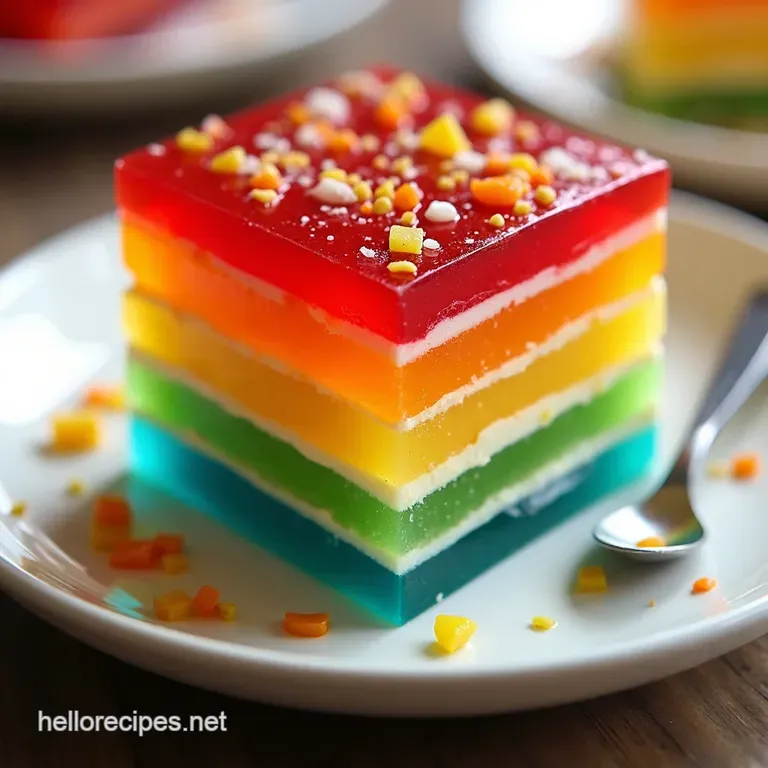 Rainbow Layered Jello Delight A Jiggly Masterpiece